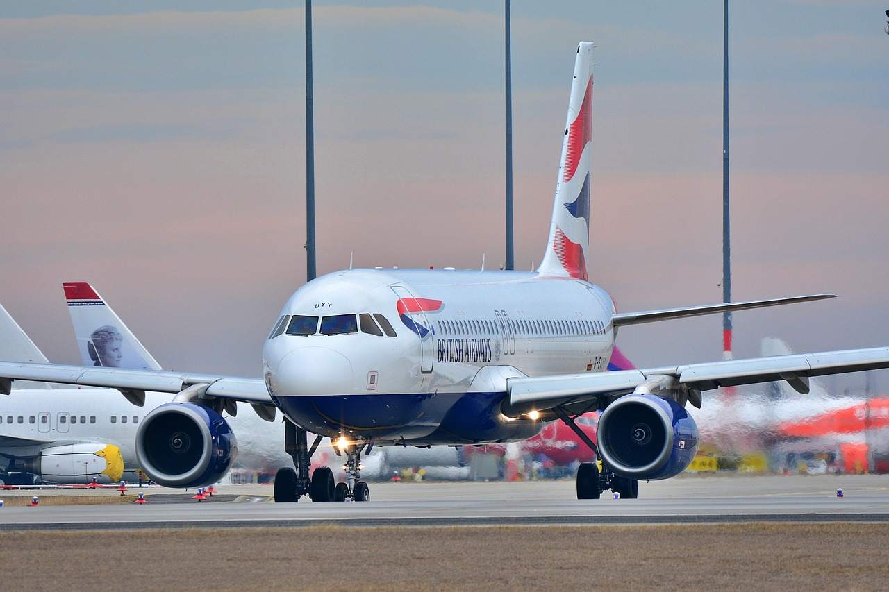 A British airways plane on the runway