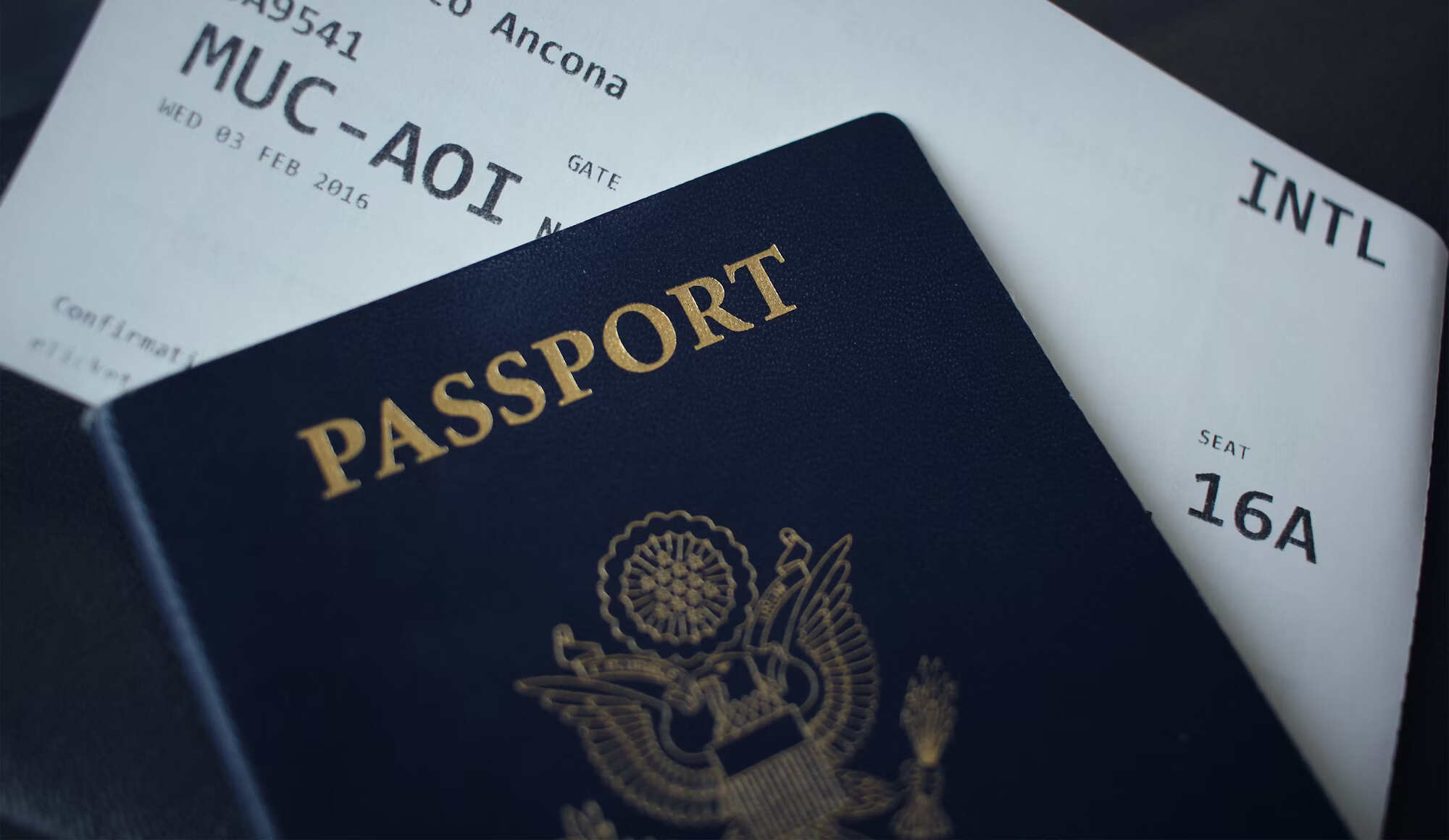 Image of an international passport